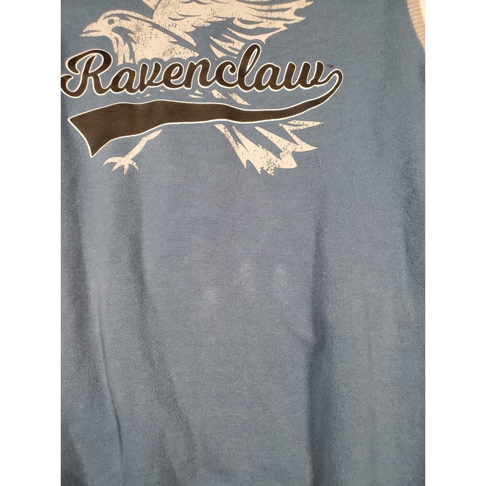Harry Potter Womens Jacket Blue Gray Ravenclaw Varsity Snaps SIZE XL - Picture 6 of 12